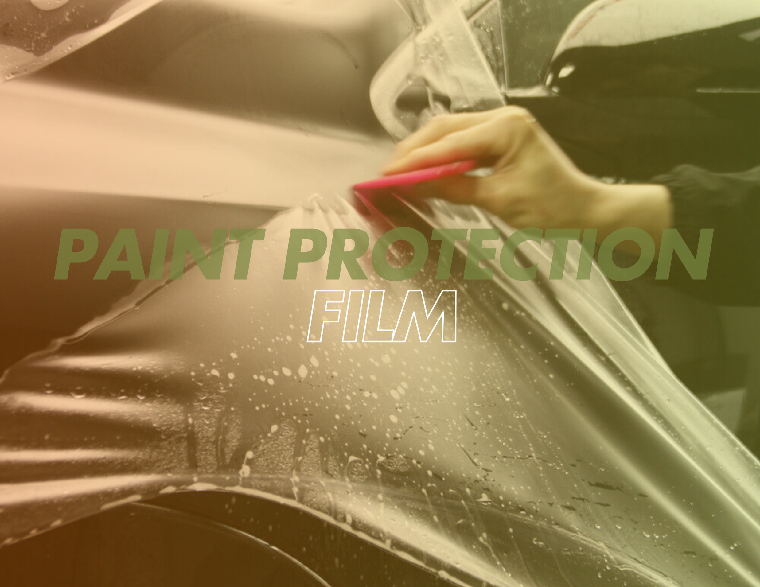 <img src="ppf-install.jpg" alt="Technician applying paint protection film to a red car hood">