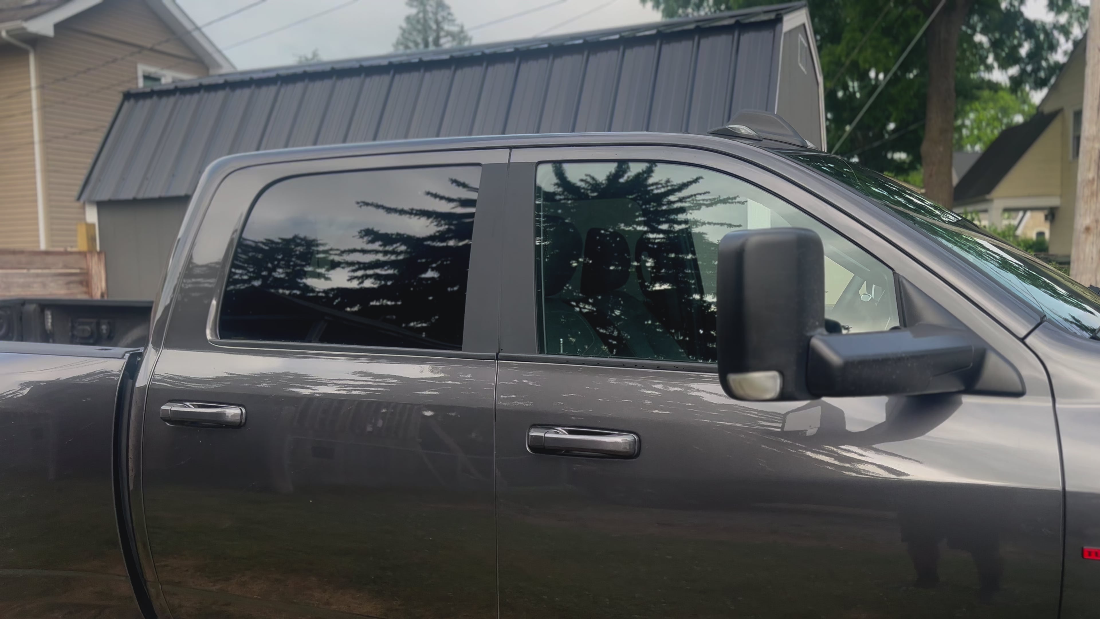 Commercial Pick up before window tint service