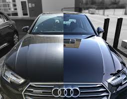 Audi before and after ceramic coating image